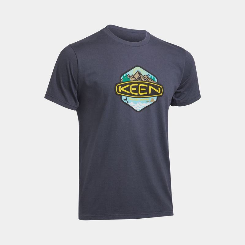 Keen Badge T-Shirts Herren Navy Sale GT5604FY